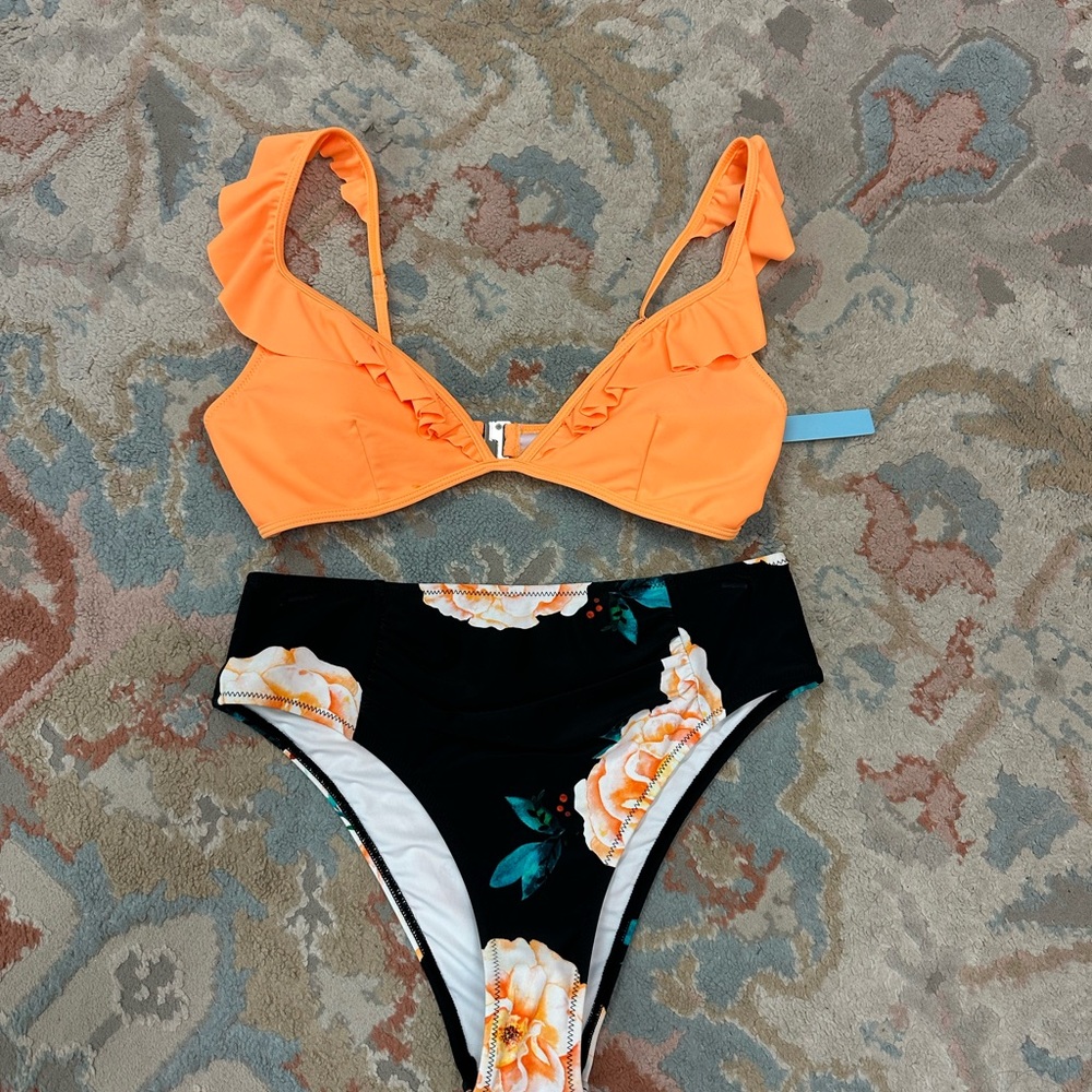 Cupshe Vibrant Orange Bikini set